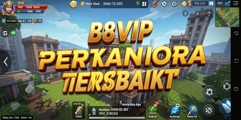 Tangkapan layar utama B8VIP menampilkan aksi gameplay Tower Defense yang seru.