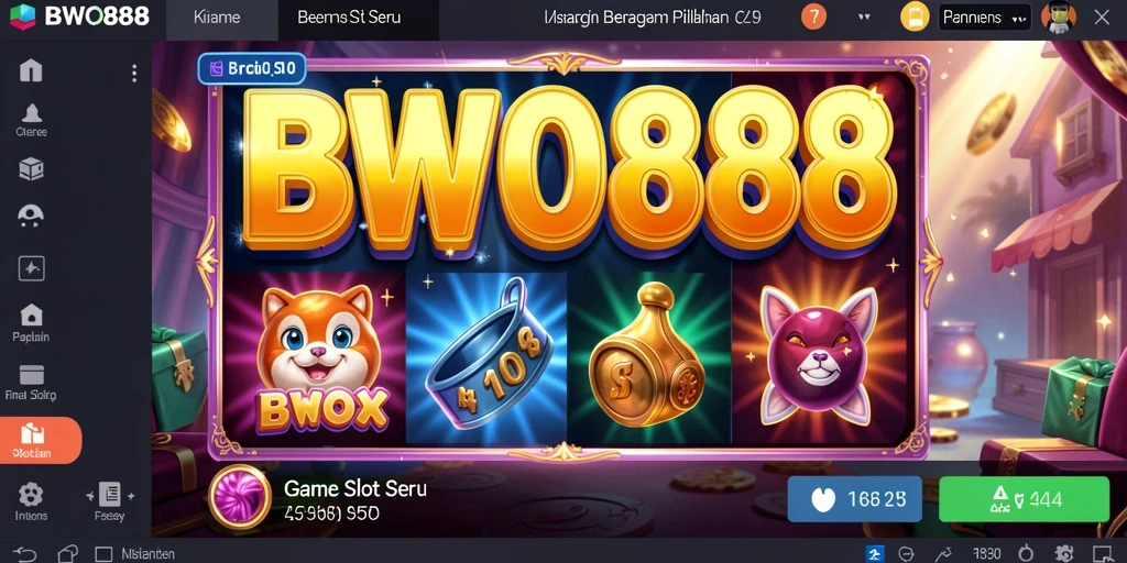Screenshot BWO888 menampilkan serunya bermain slot dengan efek visual yang memukau.