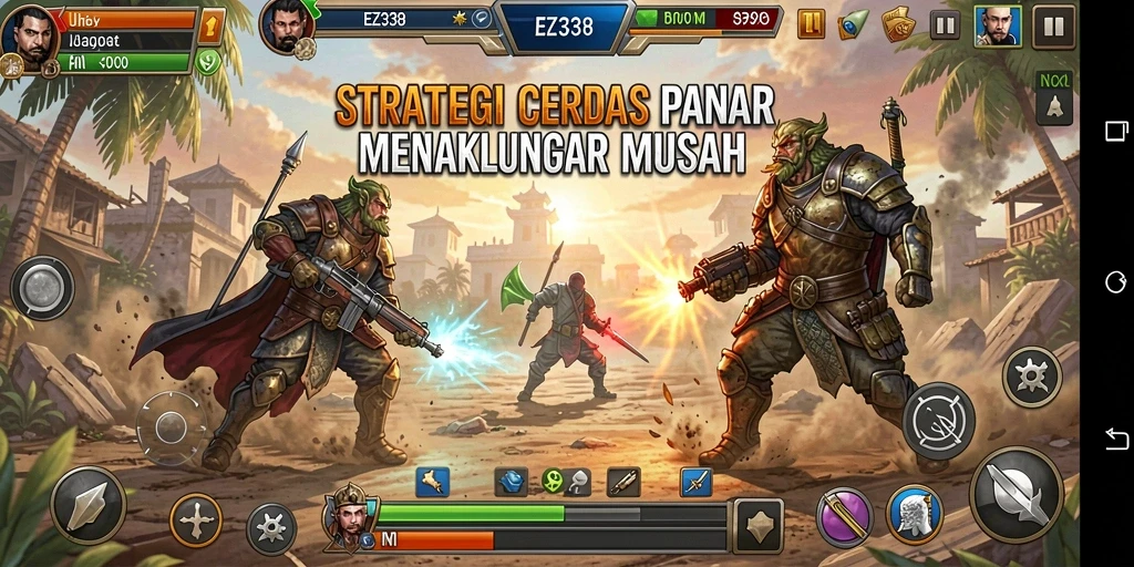 Tampilan menarik dari gameplay strategis EZ338.