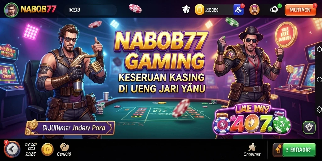 Tampilan menarik dari gameplay kasino di NABOB77.