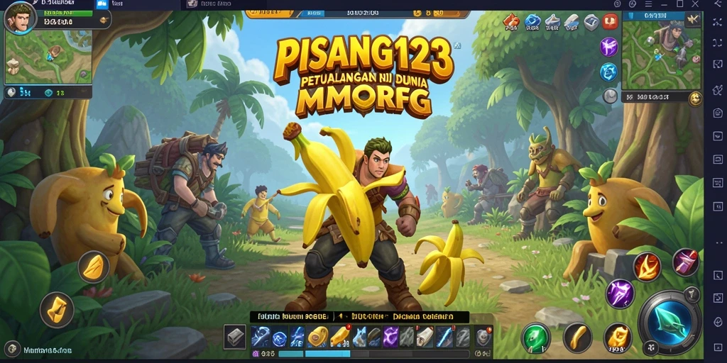 Tangkapan layar PISANG123 menampilkan pertarungan epik dalam dunia MMORPG yang memukau.