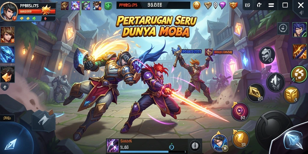 Tangkapan layar utama PP88SLOTS menampilkan aksi pertarungan yang mendebarkan.