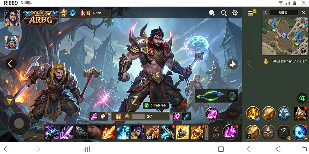 Tampilan gameplay seru di dunia ARPG yang memukau.