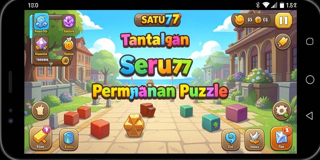 Tampilan gameplay SATU77 menampilkan serunya menyelesaikan teka-teki.