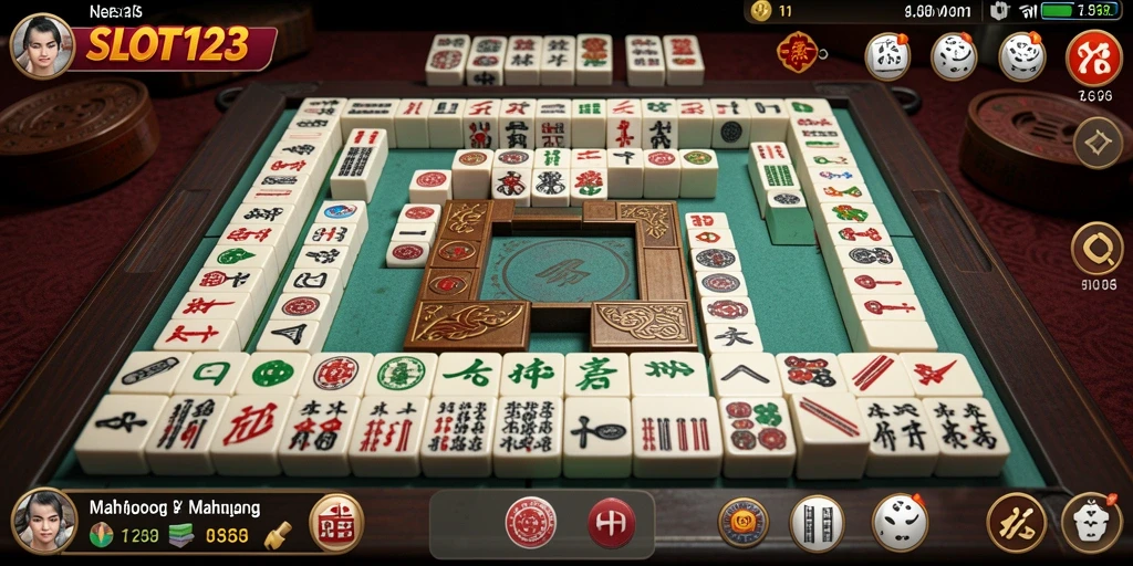 Gamplay SLOT123 menampilkan serunya permainan Mahjong yang penuh strategi.