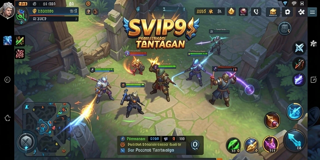 Tangkapan layar menampilkan aksi seru dari pertempuran strategi dalam SVIP9.