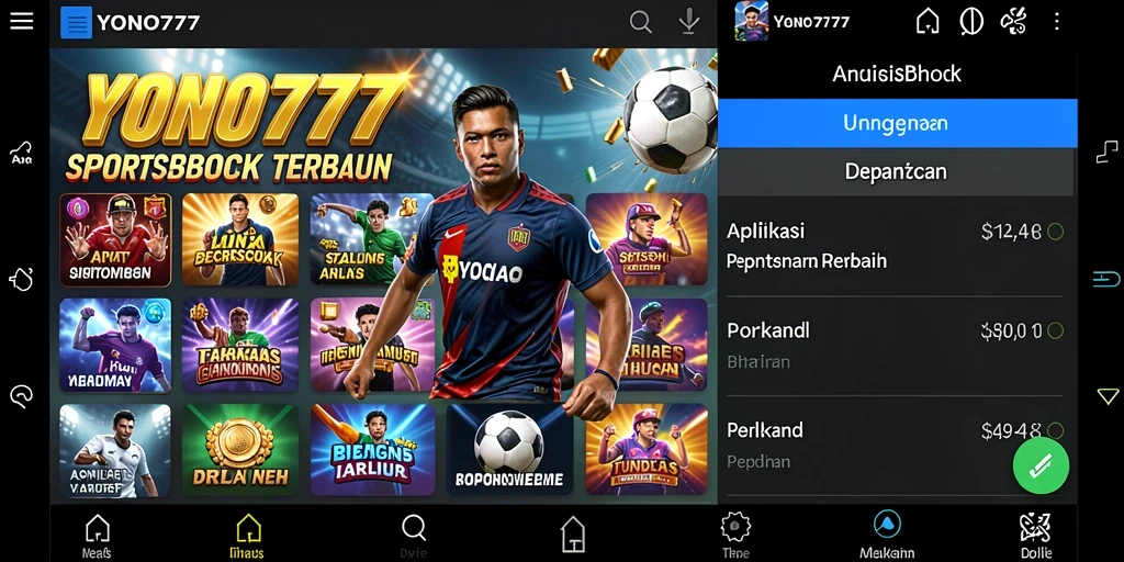 Tampilan gameplay YONO777 dengan berbagai taruhan olahraga.